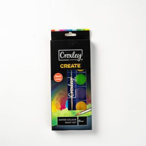 Croxley Create Watercolour Paint Set - Bright Colours - 12 Piece