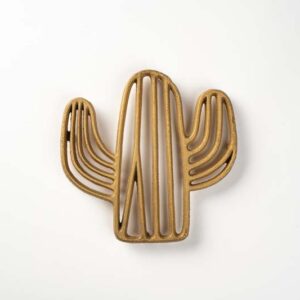Gold Cactus Trivet